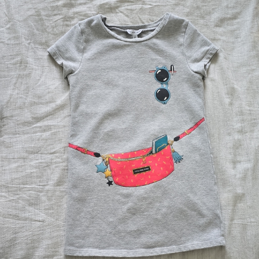 Little Marc Jacobs Gray Dress with Pink Accents